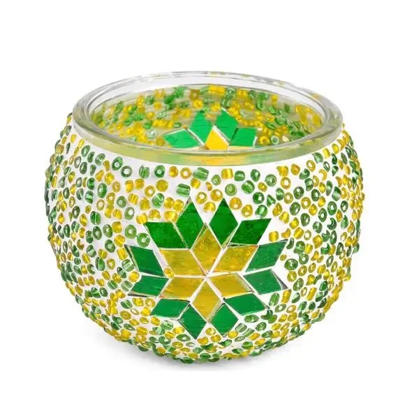 Clearance - Homesmart Turkish Inspired Mosaic Glass Table Lamp 4.13” T - Picture 3 of 5